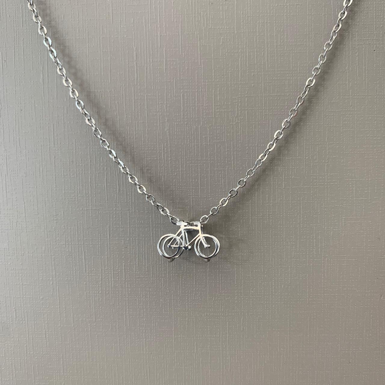 Colar Feminino Aço 316L Bicicleta Prateado 16.5mm 50cm 4114043