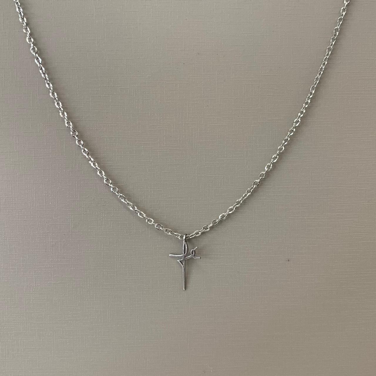 Colar Masculino Prateado em Aço 316l com Pingente Fé Cartier Elos Ovais 60cm 1.85mm 2831760