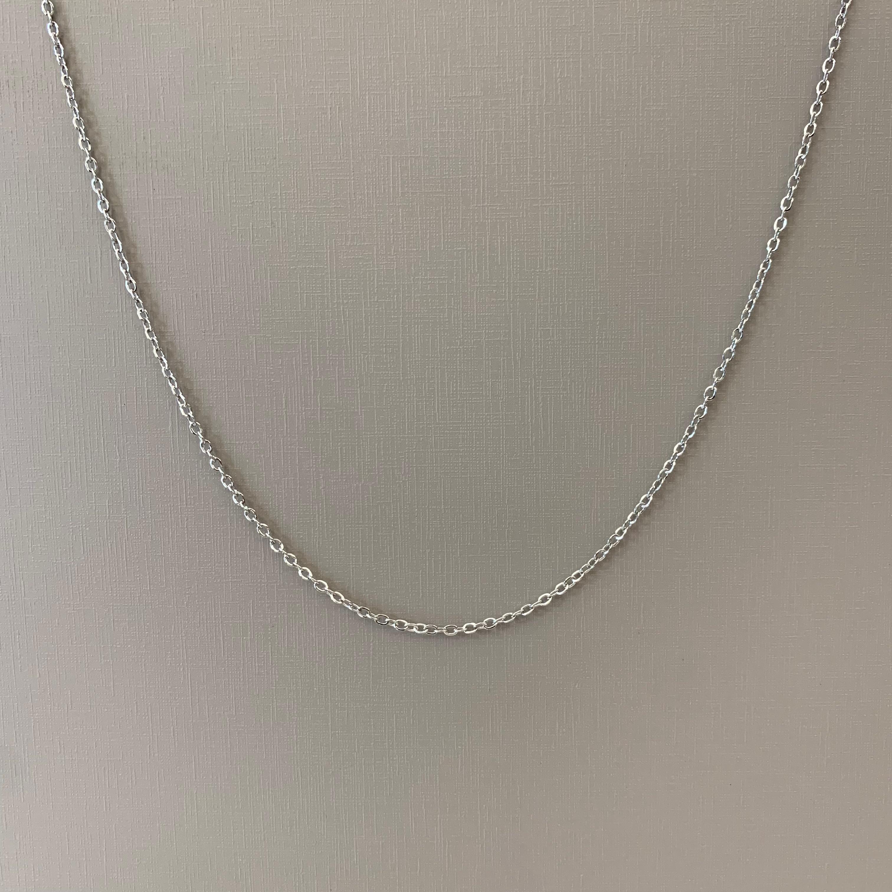 Corrente Feminina Aço 316L Cartier Elos Ovais Prateada 1.85mm 45cm 2831745