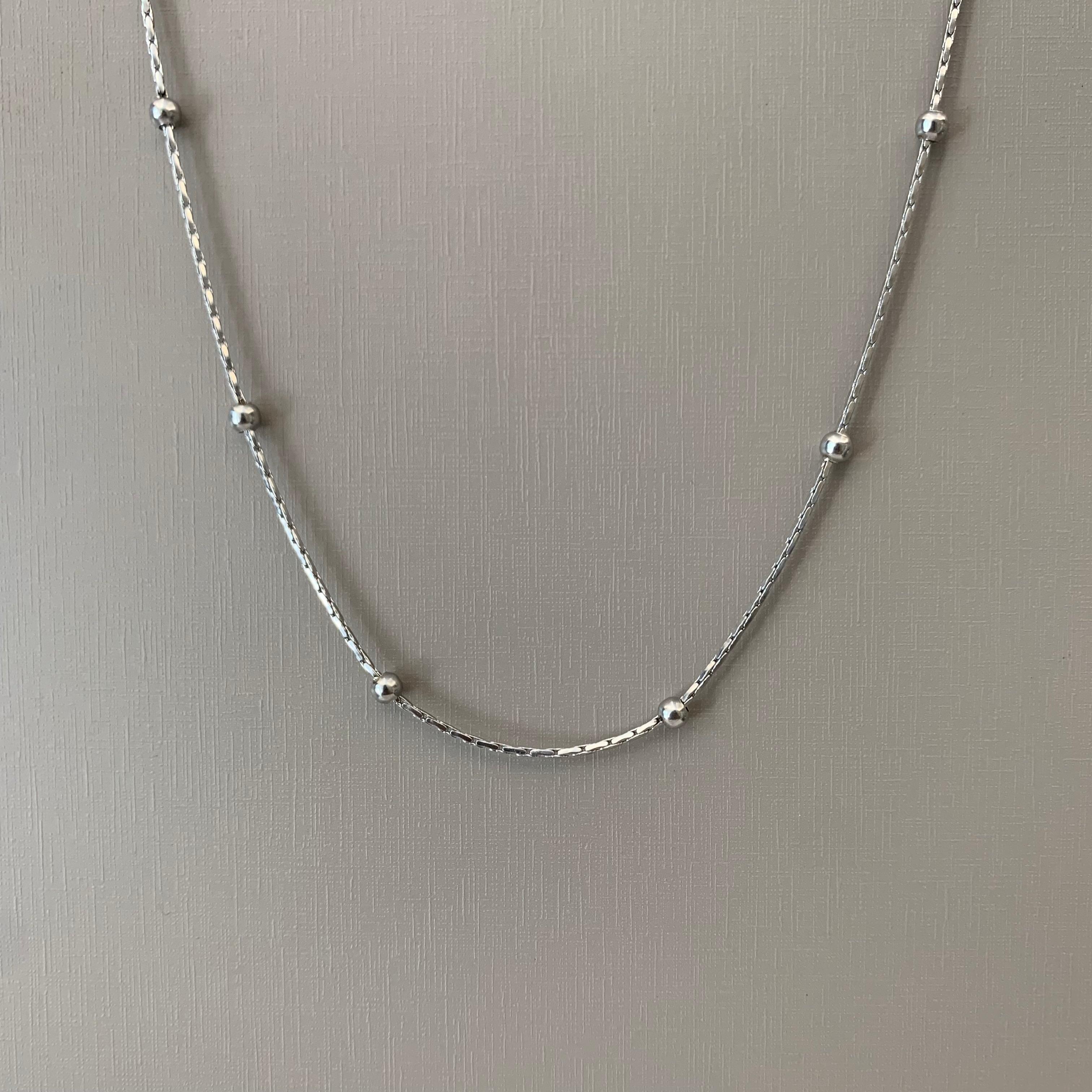 Colar Feminino Aço 316L Veneziana Bolinha 1.30mm 45cm 2839145
