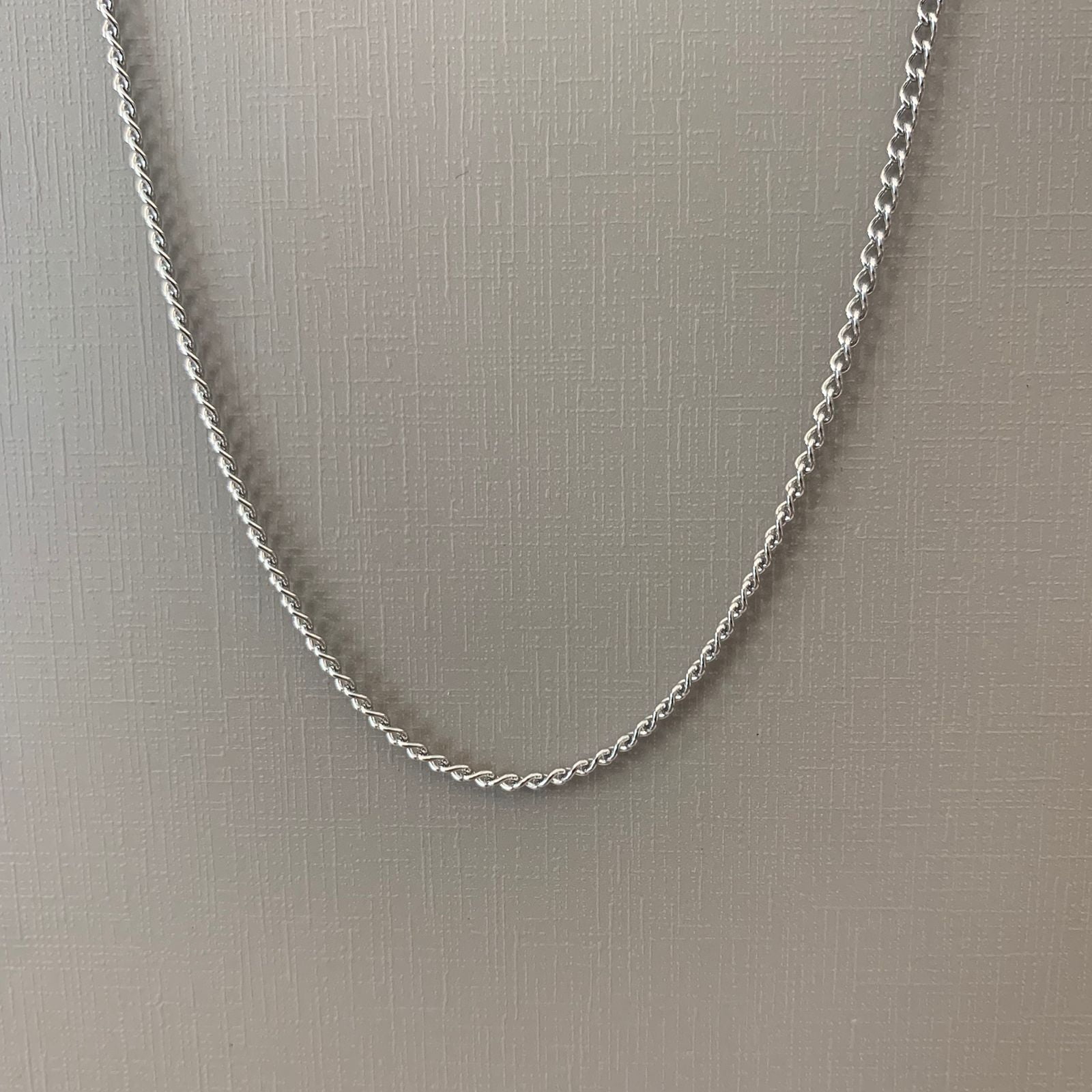 Corrente Feminina em Aço 316L Prateada Groumet 1.50mm 45cm 2748045