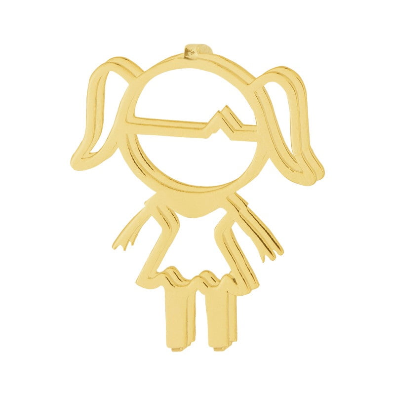Pingente Feminino Aço 316L Hit Menina 16.5mm 4210443