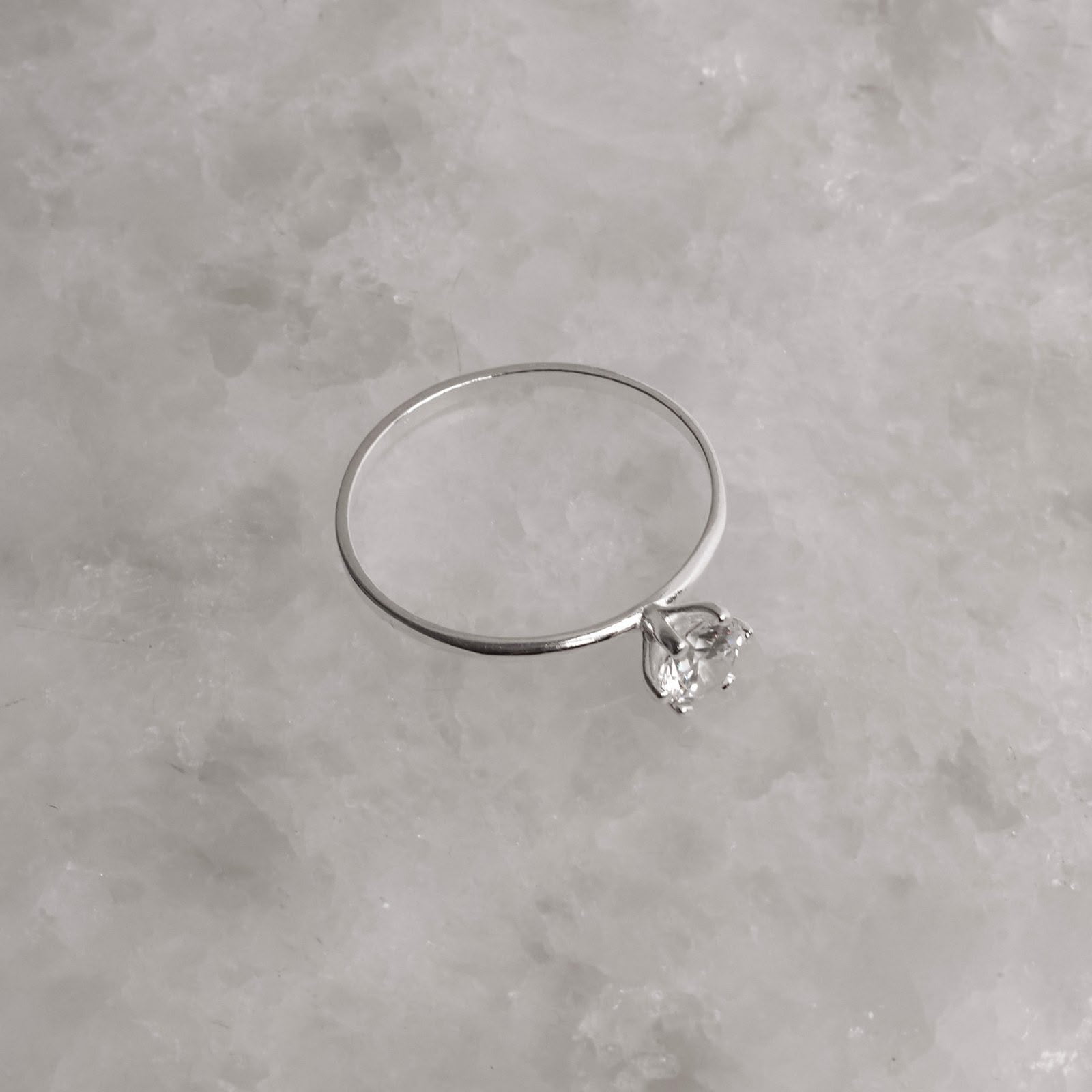 Anel Solitário Feminino Zircônia Redonda 5mm Cristal Prata 925 AN2152