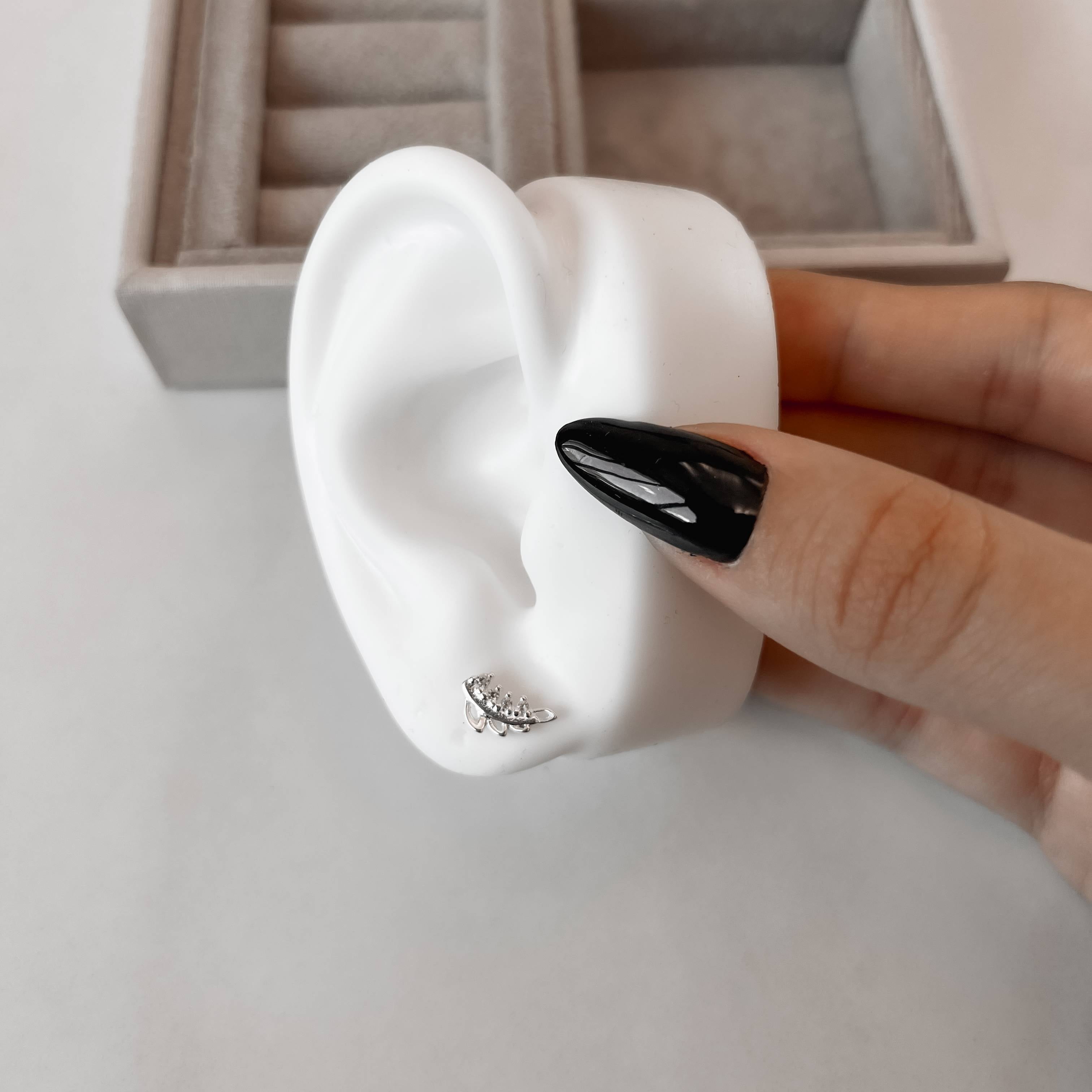 Brinco Feminino Hera com Zircônias 11mm em Prata 925 BR2121 