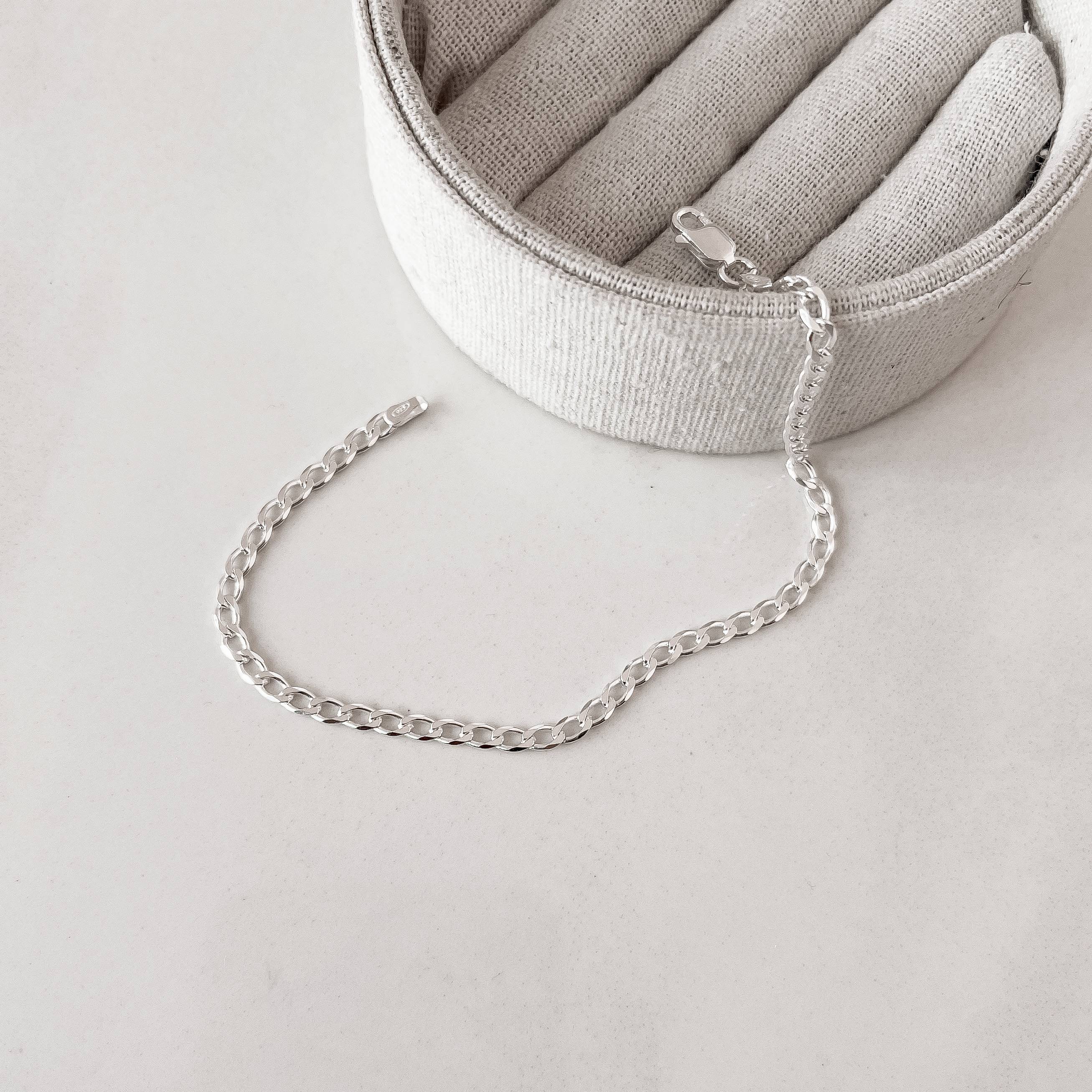Pulseira Corrente Grumet 20cm 3.1 em Prata 925 PU782