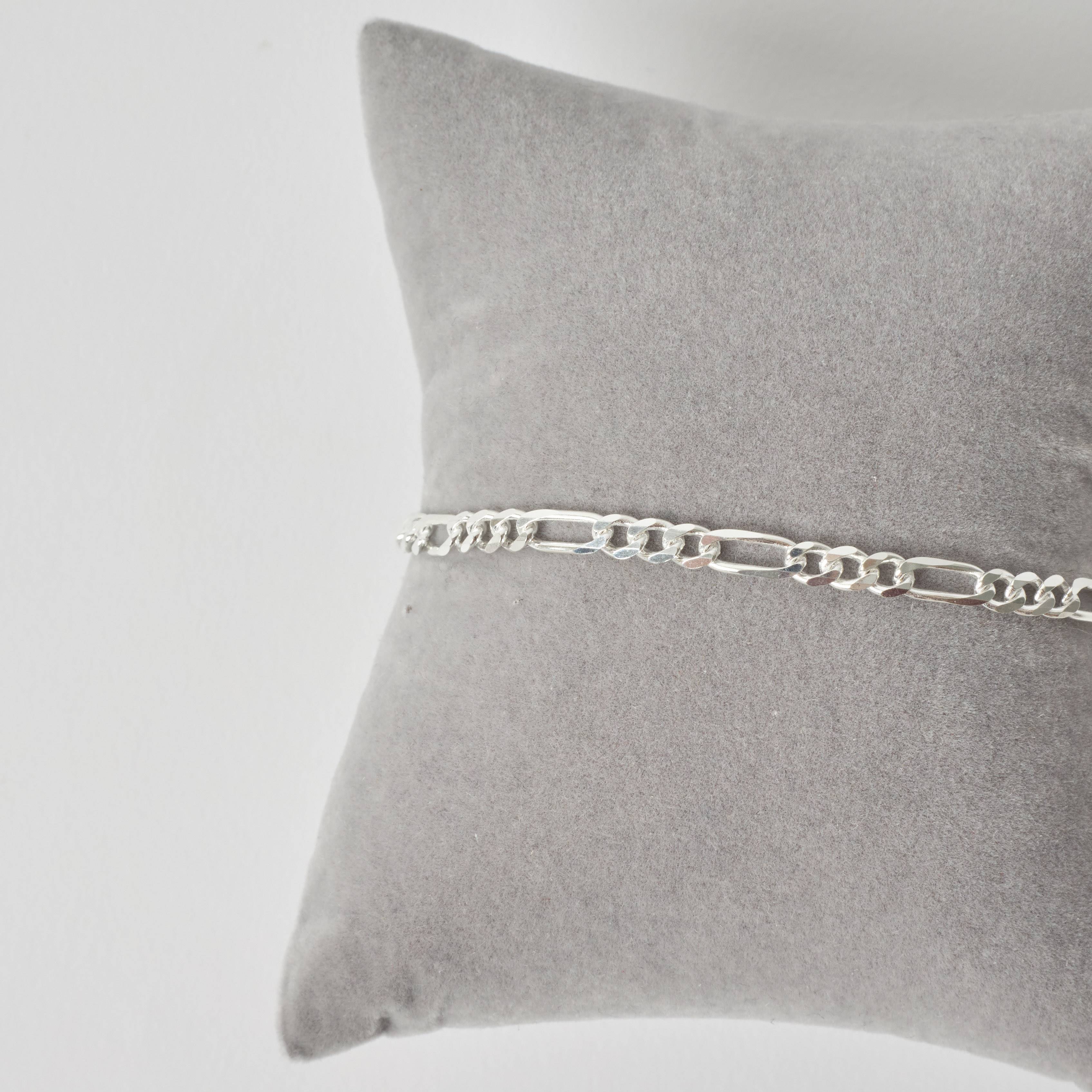 Pulseira Prata 925 Masculina Corrente 3x1 flat 3.6 21cm PU1495