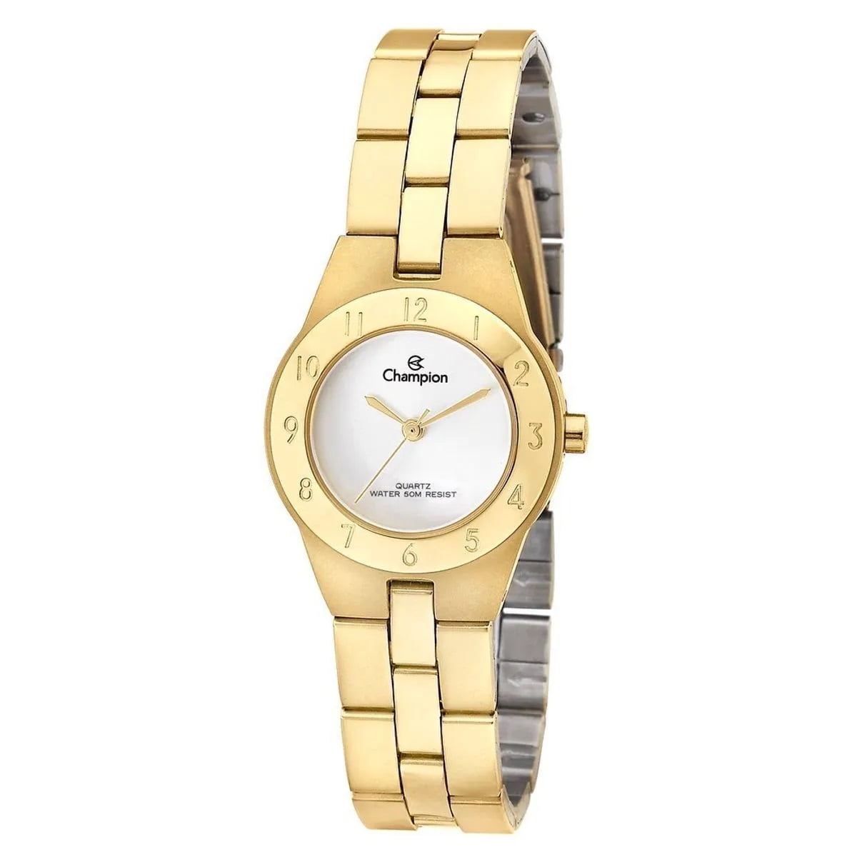 Kit Relógio Champion Feminino Dourado Pequeno Presente CH24017W
