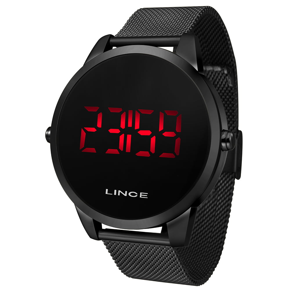 Relógio Feminino Lince Digital LED Preto MDN4586L