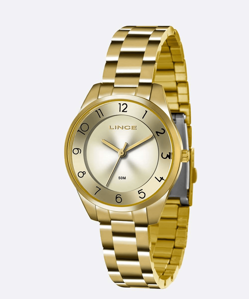 Relógio Feminino Lince Dourado LRG4376L 