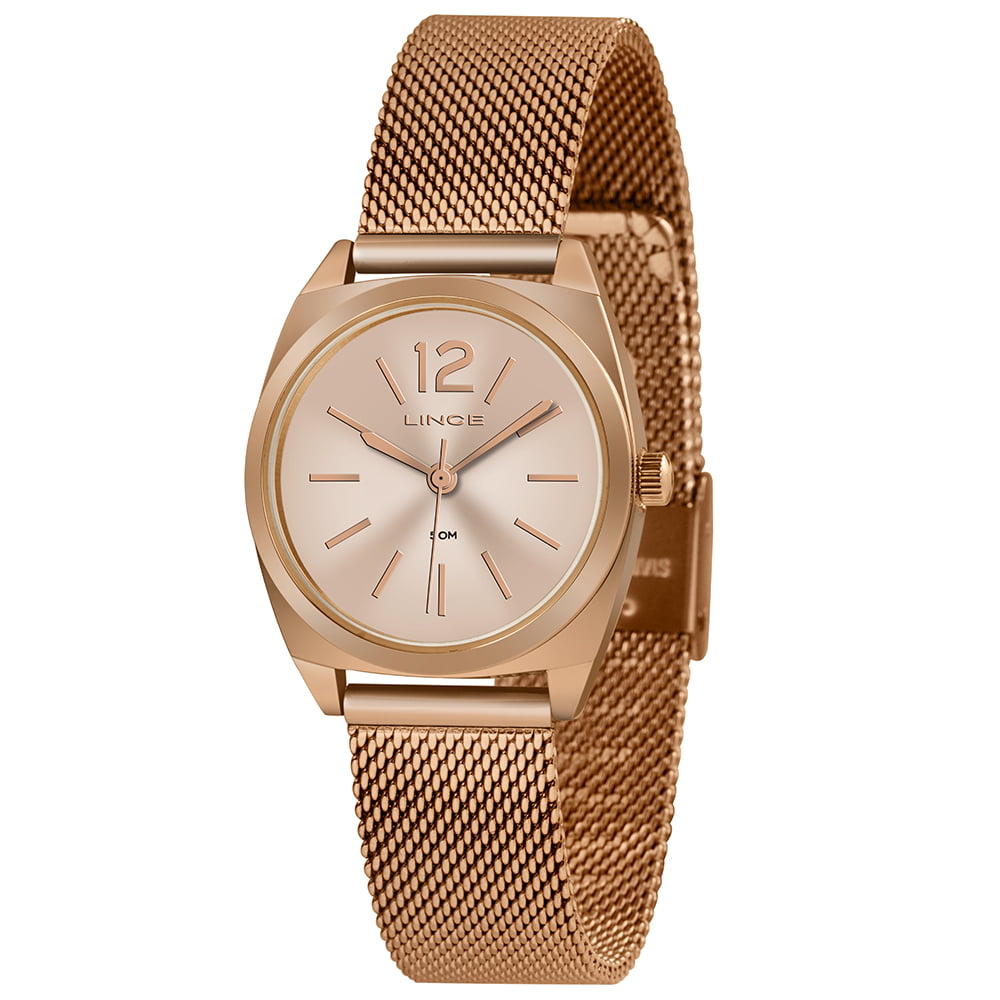 Relógio Feminino Lince Rosé Milanese LRRH137L