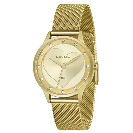 Relógio Lince Dourado Feminino Analógico Com Visor dourado - LRG4725L