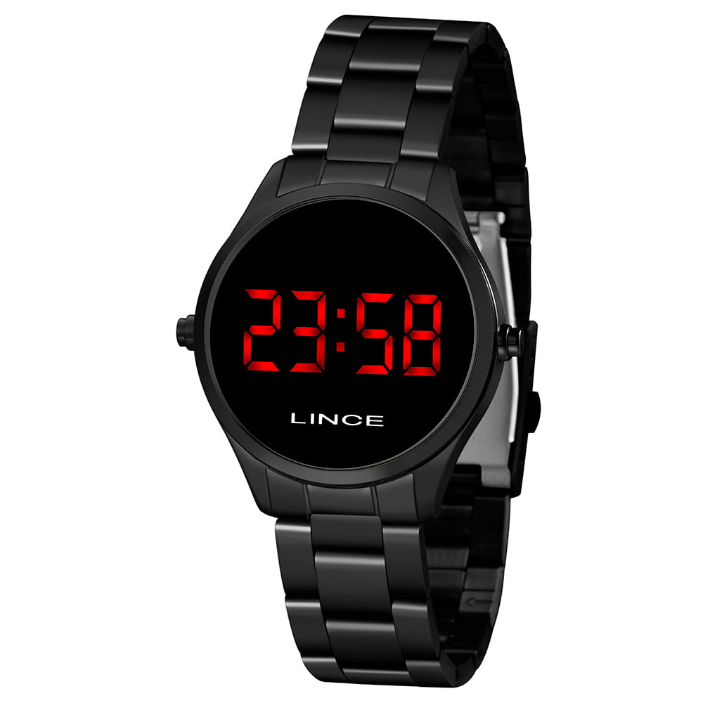 Relógio Lince Feminino Digital Led Preto MDN4618L