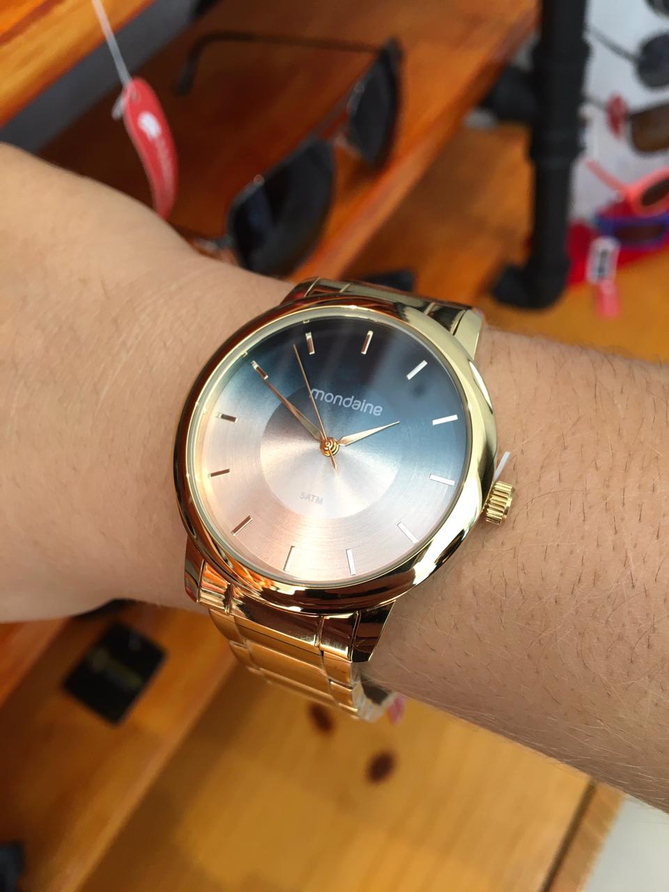 relógio mondaine feminino dourado