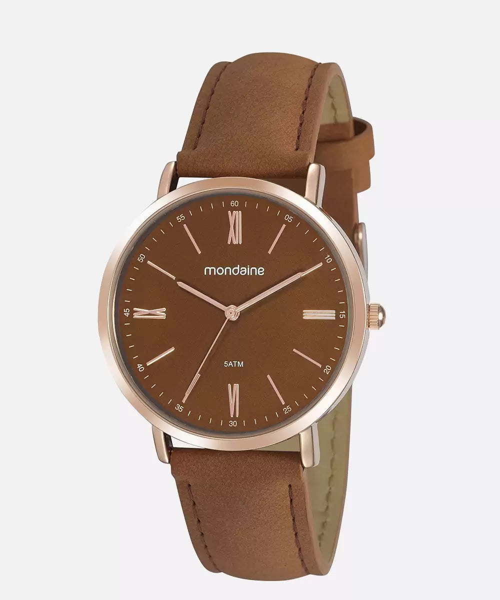 Relógio Mondaine Feminino Couro Marrom 32114LPMVRH1