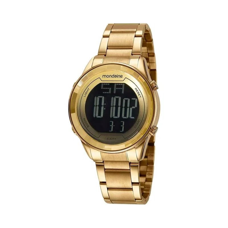 Relógio Mondaine Feminino Digital Dourado 32233LPMVDE1