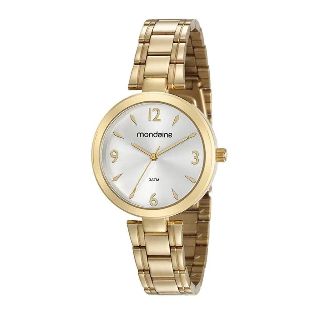 Kit Relógio Mondaine Feminino Dourado 53609LPMVDE1 