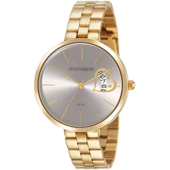 Relógio Mondaine Feminino Dourado Com Calendário 32342LPMVDE1