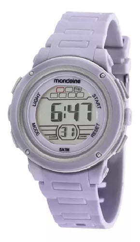 Relógio Mondaine Infantil Feminino Roxo Digital Esportivo em Poliuretano Á Prova d'água 85013L0MVNP2 