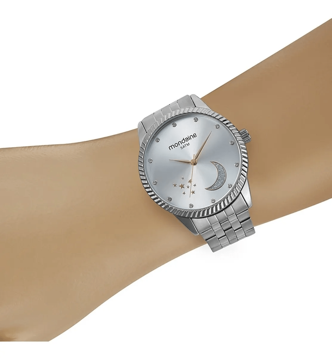 Relógio Mondaine Prata Feminino Lua 32343L0MVNE3 - Imperial Relógios