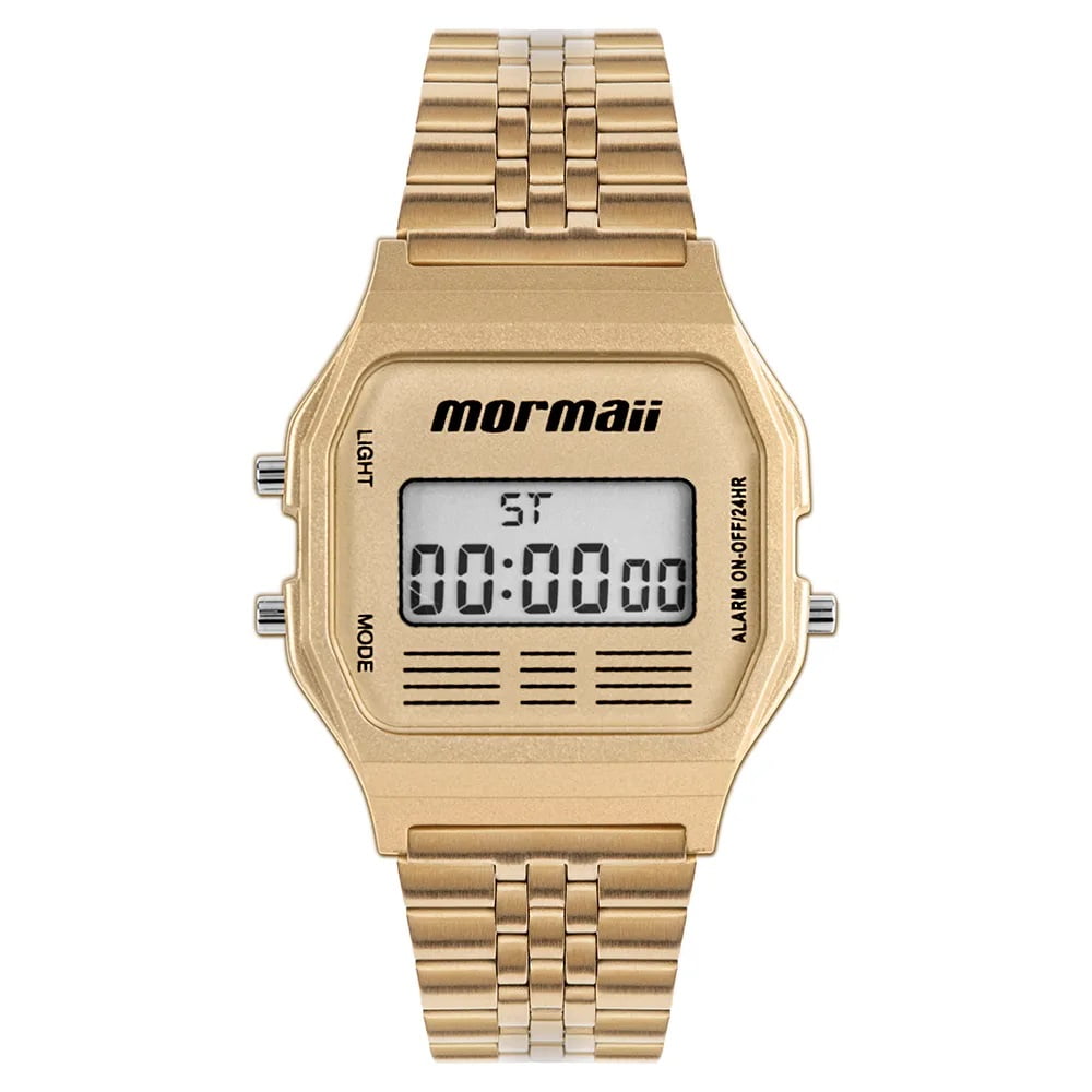 Relógio Mormaii Dourado Digital Á Prova D'água MOBJ3808A/7D