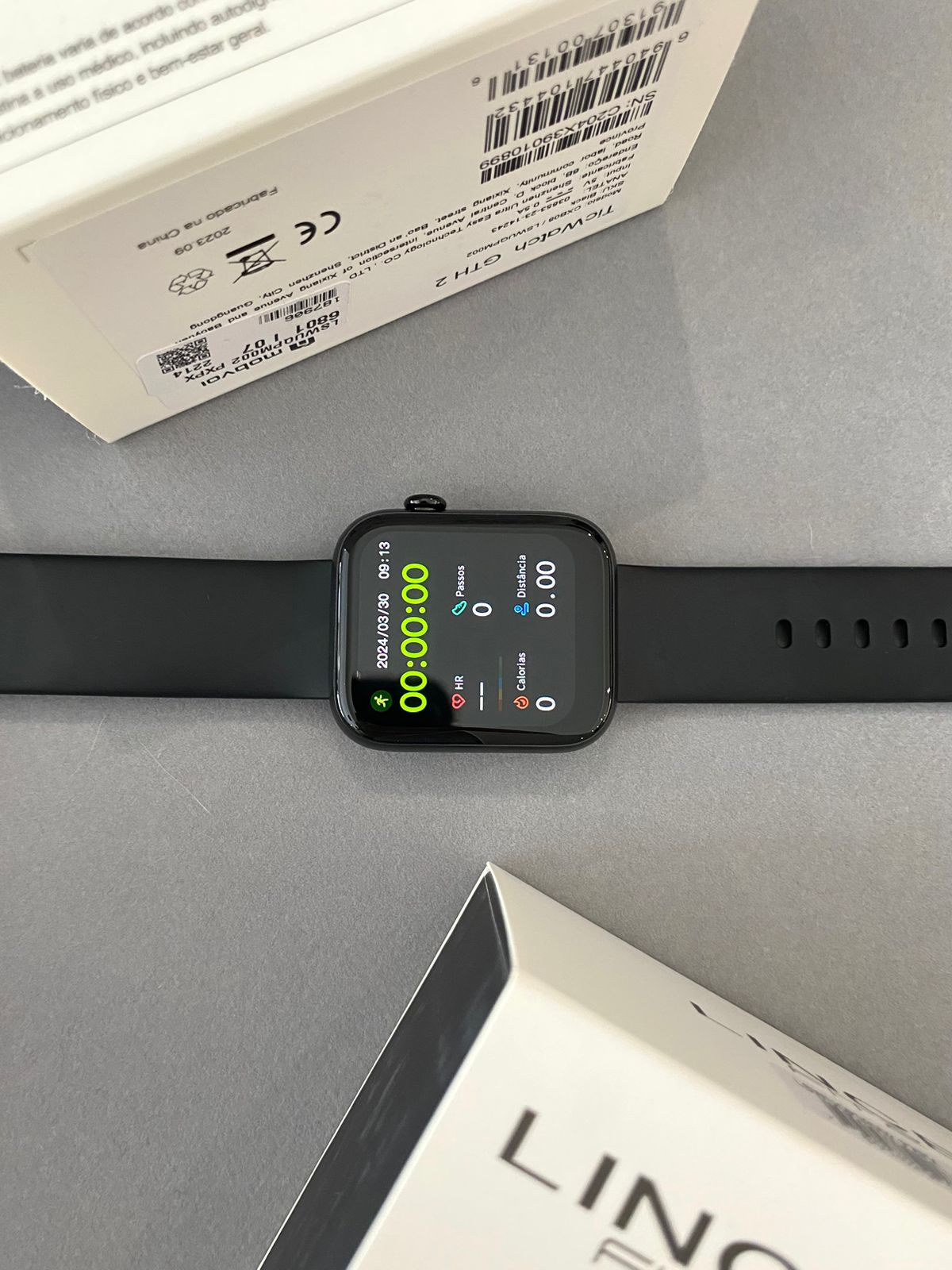 Relógio Smartwatch Lince Fit 2 Preto Esportivo inteligente troca