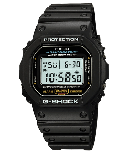 Relógio Casio G-Shock Masculino Preto Esportivo Digital em Poliuretano Á Prova d'água DW-5600E-1VDF 3229