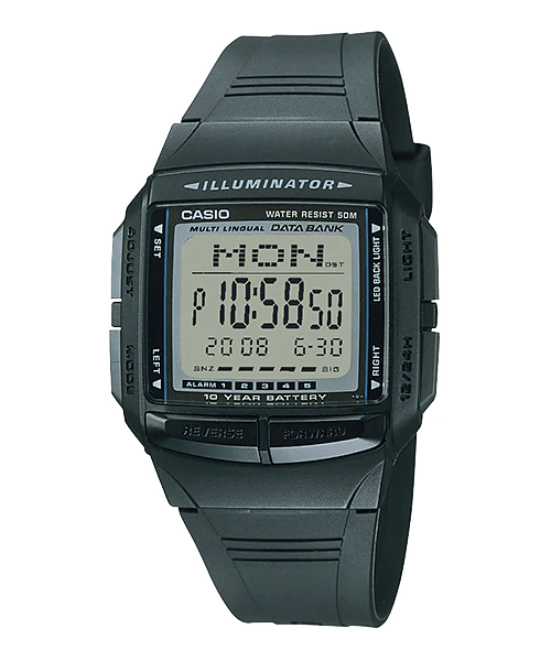 Relógio Casio Masculino Preto Digital Esportivo Memoria Telefônica Á Prova d'água DB-36-1AVDF-SC 2515