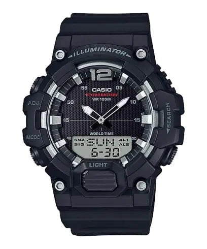 Relógio Casio Masculino Esportivo Display Duplo Digital Preto HDC-700-1AVDF