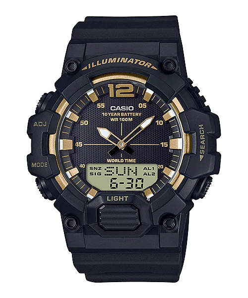 Relógio Casio Masculino Esportivo Display Duplo Digital Preto HDC 700 9AVDF