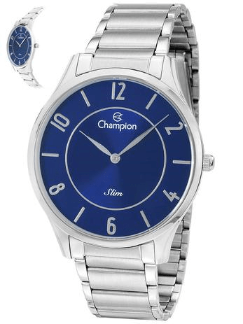 Relógio Champion Masculino Slim Prata CA21759F