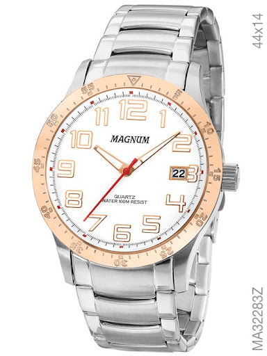 Relógio Magnum Masculino Prata Aço Inox Calendário MA33086T - Imperial  Relógios