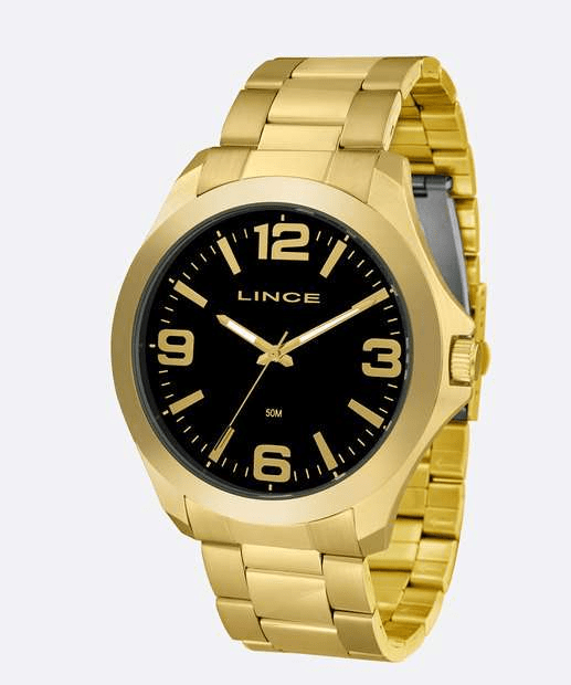 Relógio Masculino Lince Dourado MRG4545L