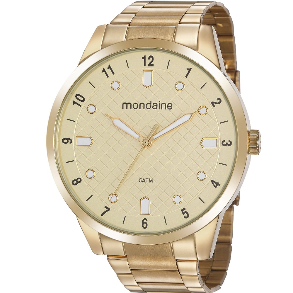 Relógio Masculino Mondaine dourado - 32140GPMVDE2