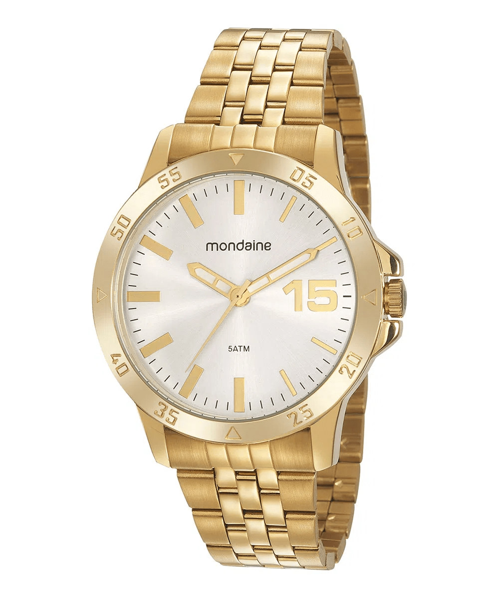 Relógio Mondaine Masculino Dourado 99533GPMVDE1