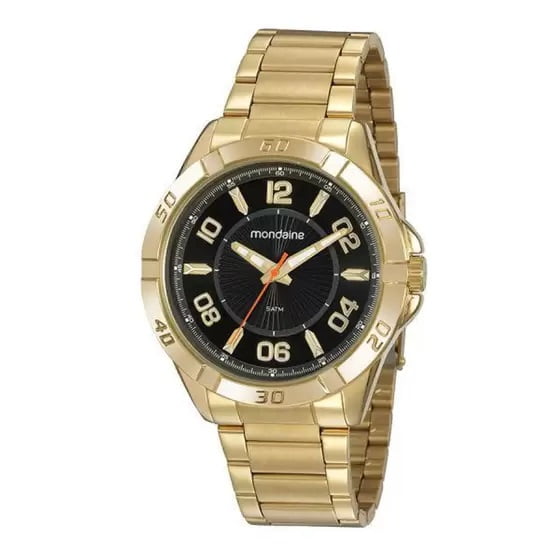 Relógio Mondaine Masculino Dourado á Prova D'água 32197GPMVDE1