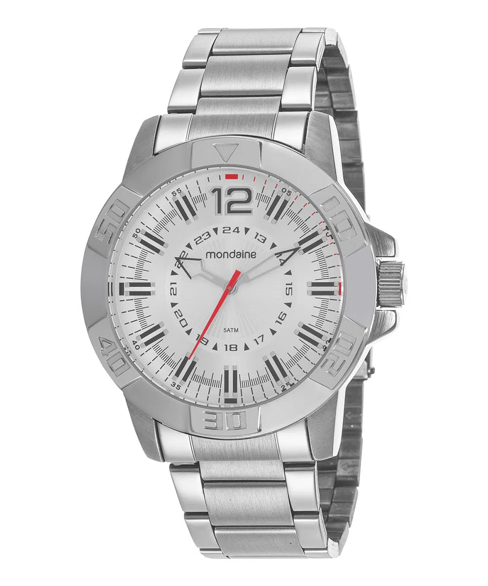 Relógio Mondaine Masculino Prata a prova d'água 99527G0MVNE1