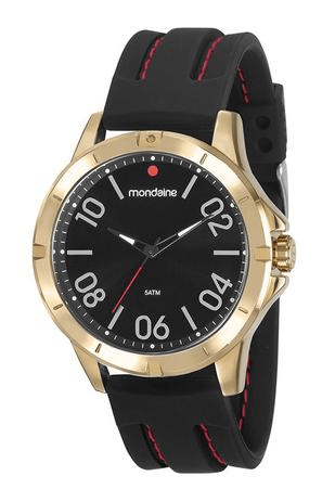 Relógio Mondaine Masculino Silicone Dourado 99378GPMVDI2