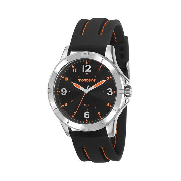 Relógio Mondaine Masculino Silicone Prata 99377G0MVNI1