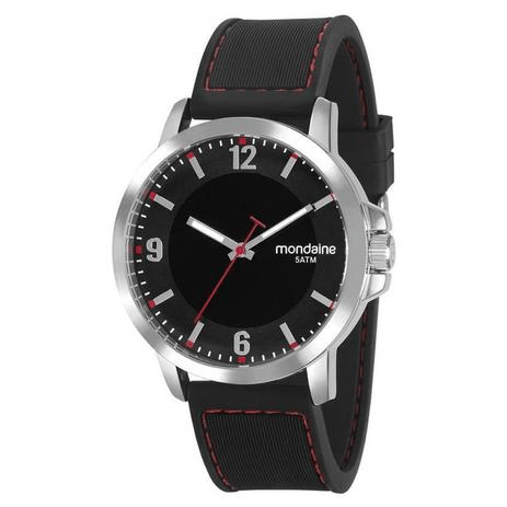 Relógio Mondaine Masculino Silicone Prata 99392G0MVNI1