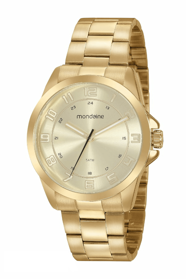 Relógio Mondaine Metal Masculino Dourado 99518GPMVDE2