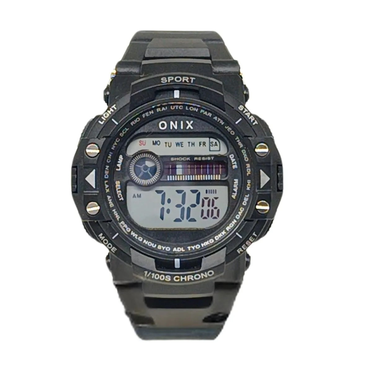 Relógio Onix Masculino Preto Esportivo Digital em Poliuretano Á Prova d'água IT-840