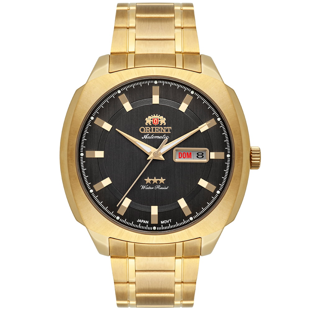 Relógio Orient Dourado Automático com Calendário F49GG022