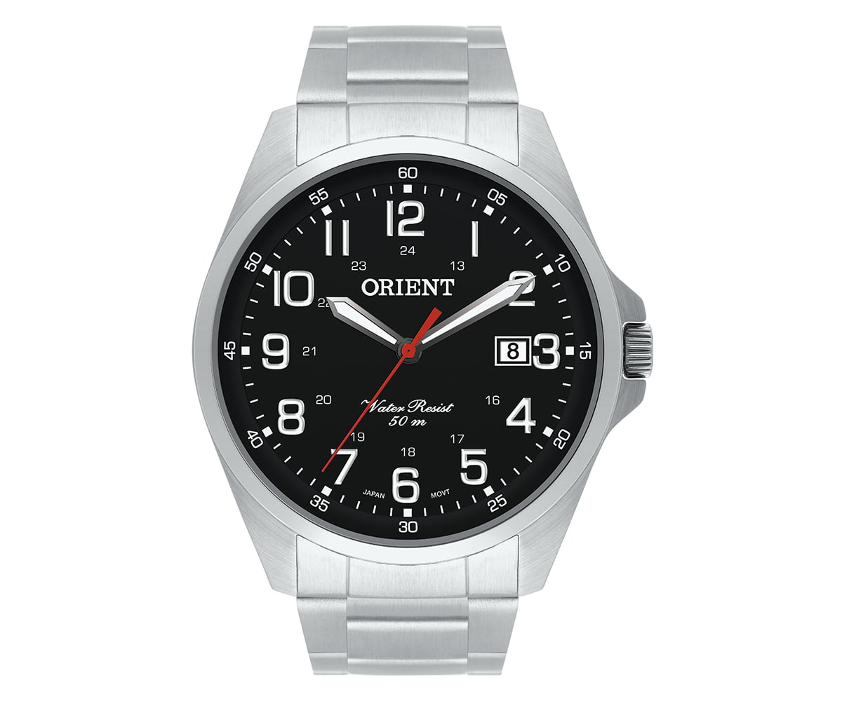 Relógio Orient Masculino Prata Aço Inox com Calendário MBSS1171