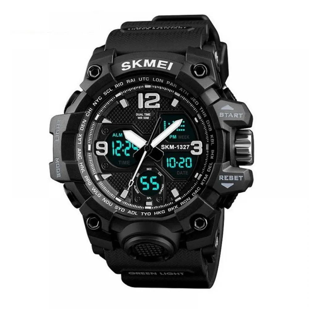Relógio Skmei Masculino Display Duplo Preto Esportivo á Prova D'água 1327