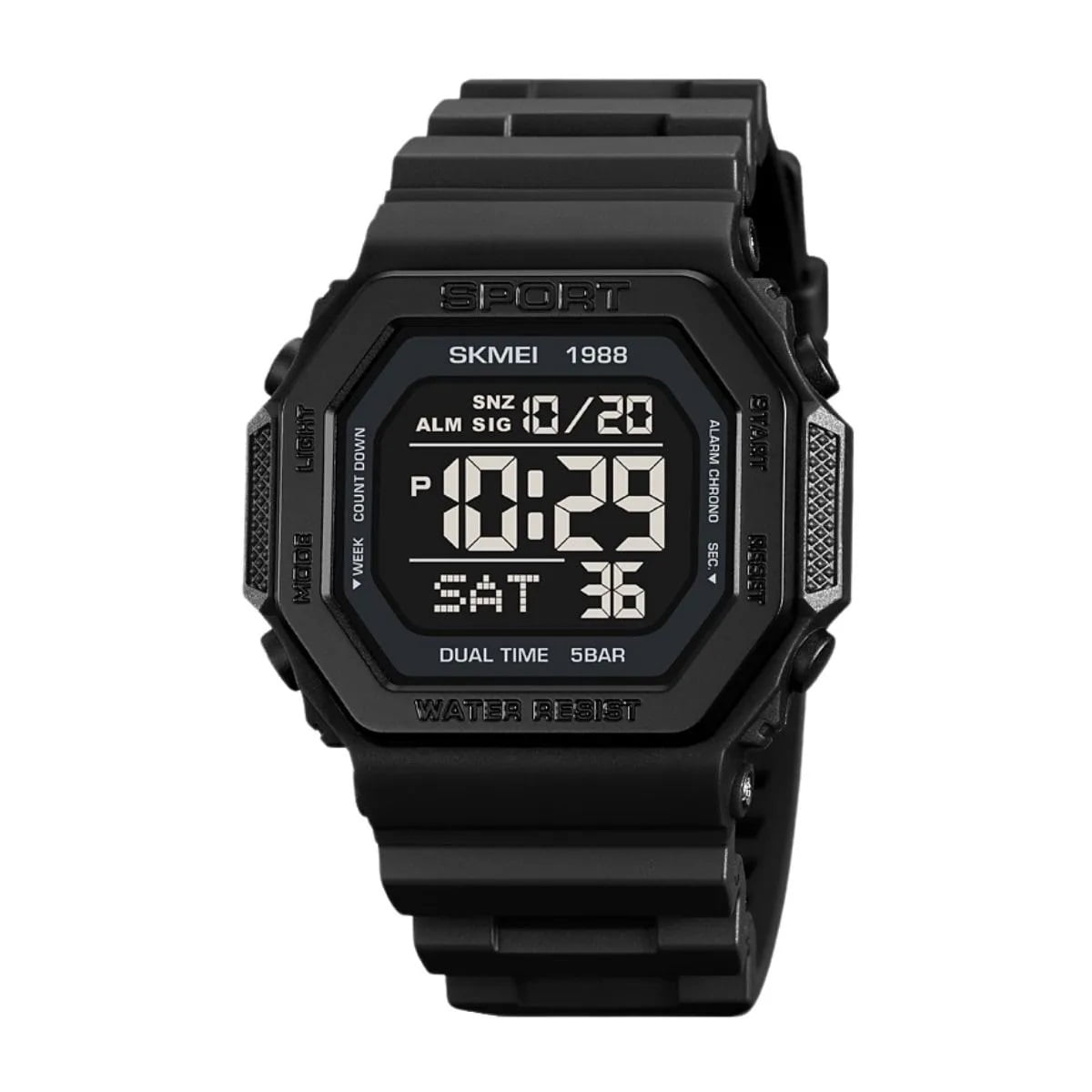Relógio Skmei Masculino Preto Digital Esportivo á Prova d'água 1988