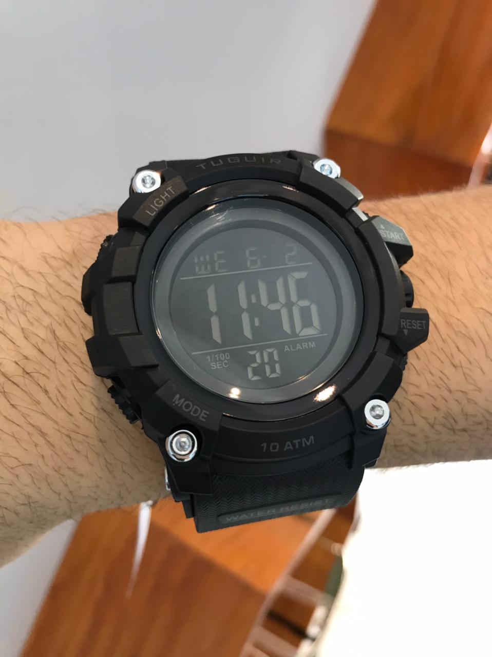 Relógio Tuguir Masculino Esportivo Digital Preto TG109 - Imperial Relógios