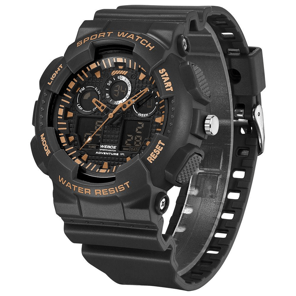 Relógio Weide Masculino Esportivo Digital Display Duplo Preto WA3J8003