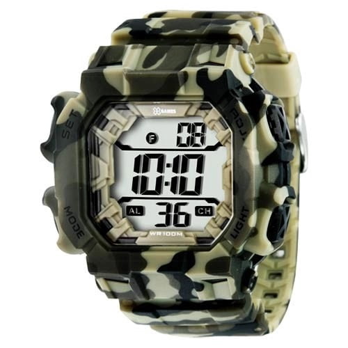 Relógio X-Games Masculino Esportivo Digital Camuflado Com Calendário XGPPD085