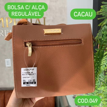 Bolsa de Lado Couro Fino Feminina Grande 5049 