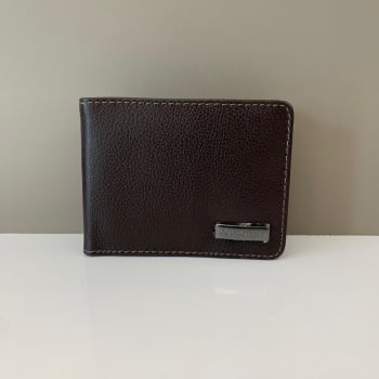 Carteira Couro Fino Masculina Cacau Grande Slim Tradicional 1020 Carteira Couro Fino Masculina Cacau Grande Slim Tradicional 1020